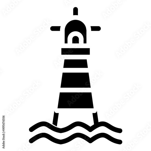 Lighthouse Line Icon Style