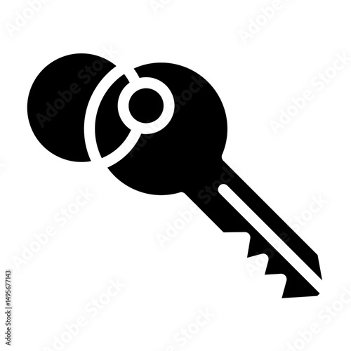 Room Key Line Icon Style