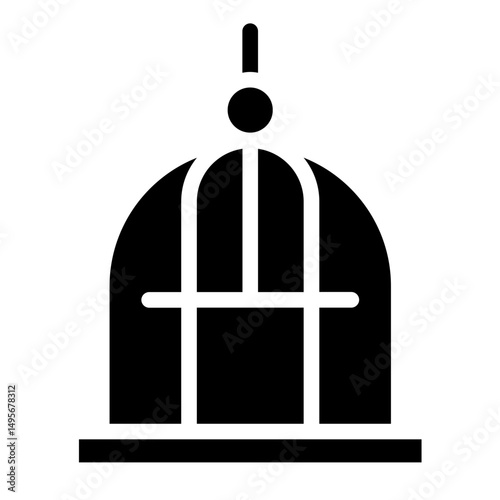 Cage Line Icon Style