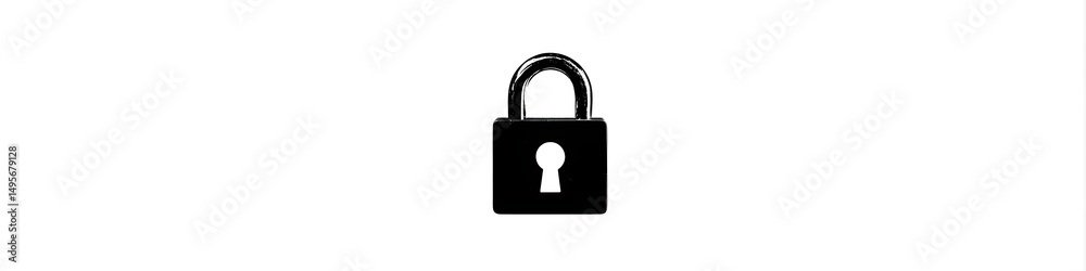 Security Lock Icon: A simple, elegant, high-resolution black security lock, a symbol of protection and safety. Capturing the essence of privacy and data safeguarding. Security Lock Icon: A simple, elegant, high-resolution black security lock, a symbol of protection and safety. Capturing the essence of privacy and data safeguarding.