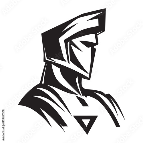 A muscular man posing in a minimalist style, symbolizing power and determination.