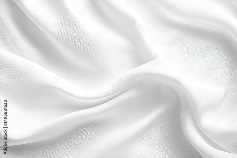 Obraz premium Smooth, flowing white fabric drapes (1)