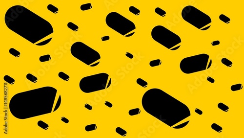 black and yellow background.