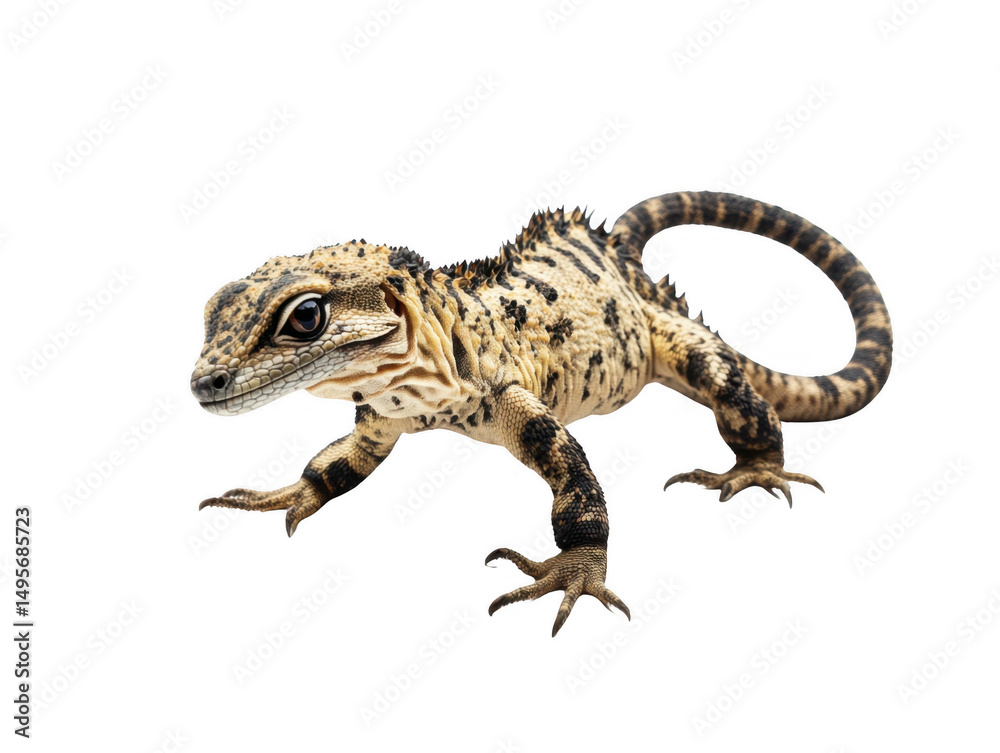 Naklejka premium Lizard on a white isolated background
