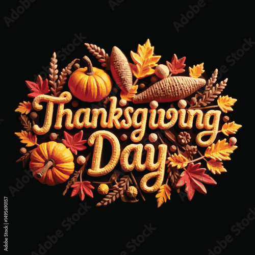 Thanksgiving Vector – Holiday Gratitude, Family Feast, Turkey Dinner, Pumpkin Pie, Harvest Celebration, Autumn Vibes, Thankful Hearts, Traditions, Togetherness, Blessings, Cozy Fall Festival  