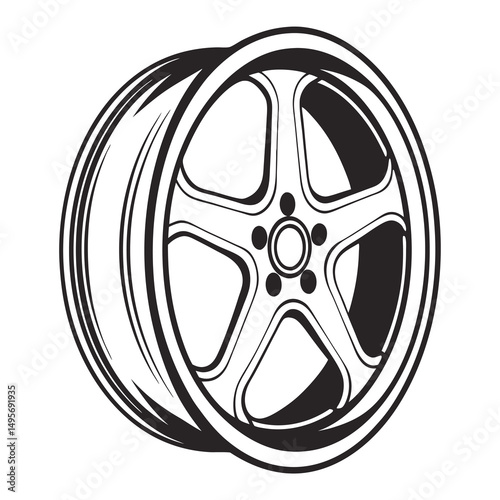 
Car Automotive Wheel Rim Outline