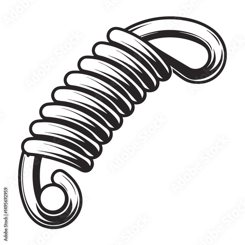 
Industrial Compression Spring Coil Outline