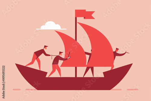 sailing ship in the ocean