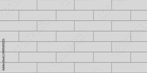 Grey metro ceramic wall tiles seamless pattern background.