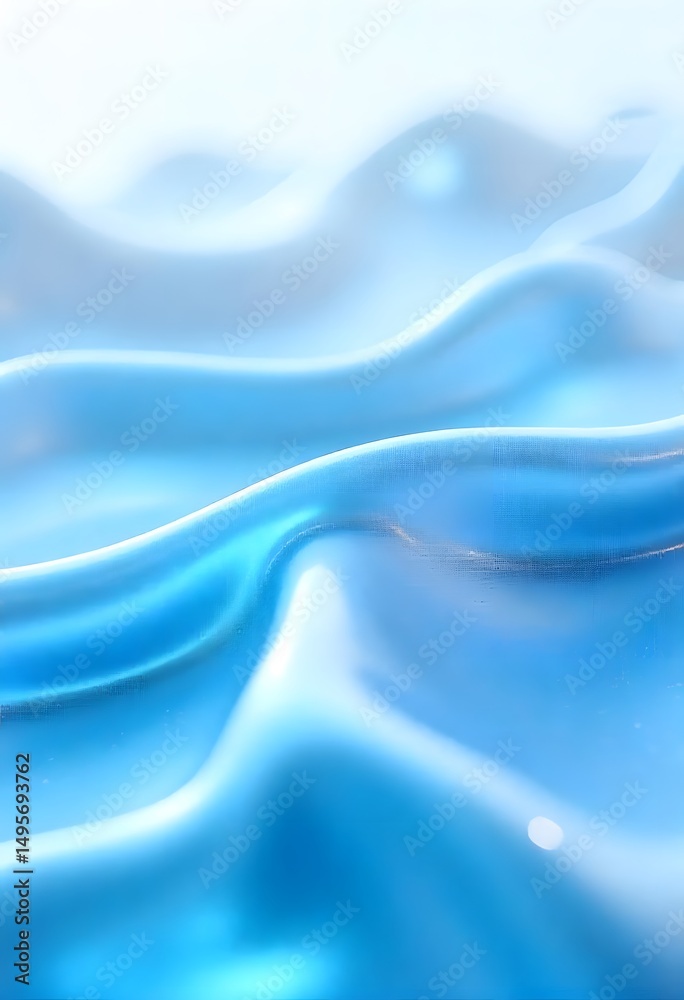 Fototapeta premium Iridescent flowing colors in glossy surface high resolution background