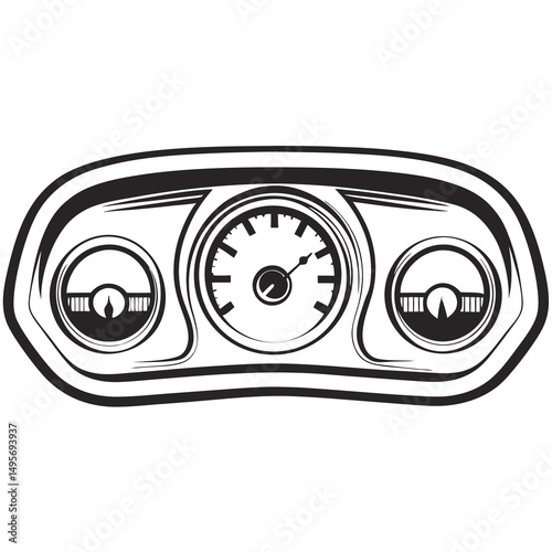 Car Dashboard Speedometer Gauge Cluster