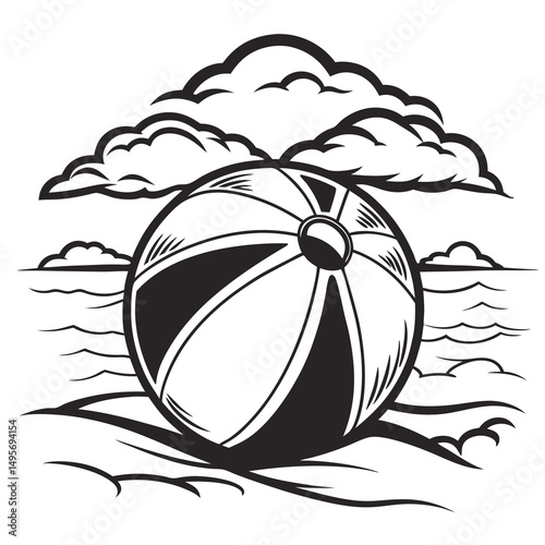 Beach Ball Summer Ocean Icon