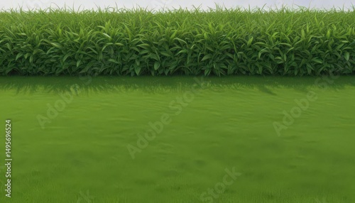 Lush vibrant green grass border, seamless repeat , organic, tileable