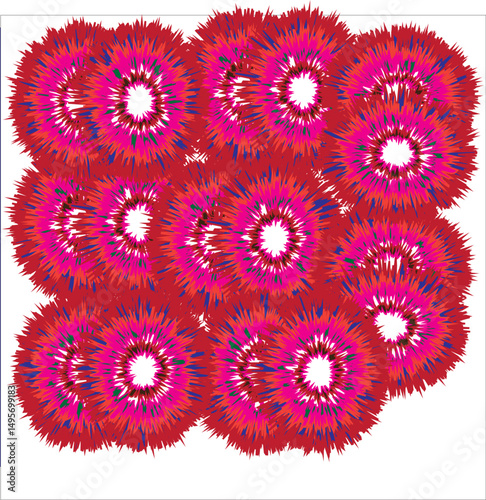 grande quantità di fiori viola delle piante grasse in estate


