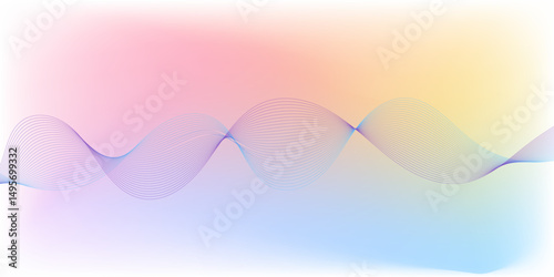 Abstract smooth wave on colorful background. abstract background with dynamic bind effect. waves Smooth curve abstract vector background layout design creative business flowing vector illustration.