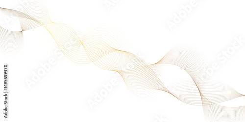 abstract wavy background.Abstract golden color lines, waves.Smooth wave abstract vector background layout design. Vector illustration. Design template for cover, business ,postcard certificate.	