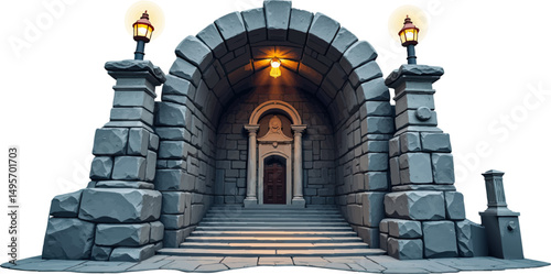 an image of an entrance to a castle