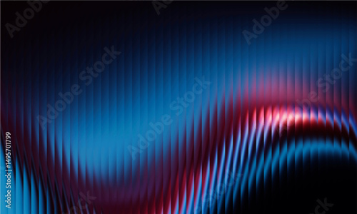 Abstract golden wave pattern creates dynamic visual flow in a dark background during late evening