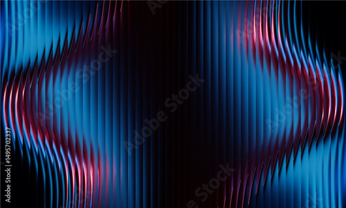 Abstract golden wave pattern creates dynamic visual flow in a dark background during late evening