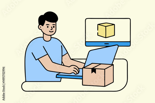 man with laptop