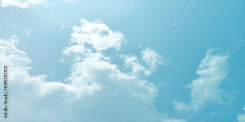 sunny sky blue light watercolor background. Aquarelle painting brush effect card paper textured canvas cloudy smoke space for text, entertaining card, template. aquamarine color graphics illustration