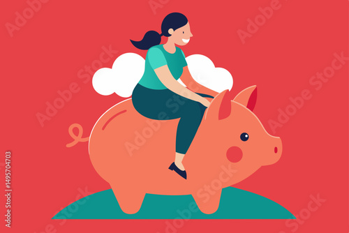 girl with piggy bank