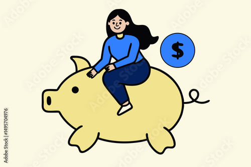 girl with piggy bank
