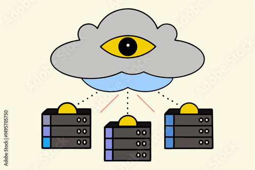 cloud computing concept illustration