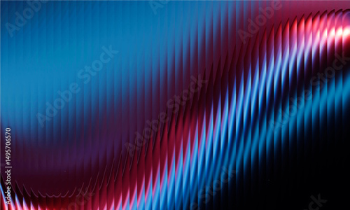 Abstract golden wave pattern creates dynamic visual flow in a dark background during late evening