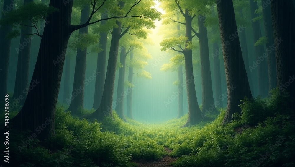 Fototapeta premium forest in the morning