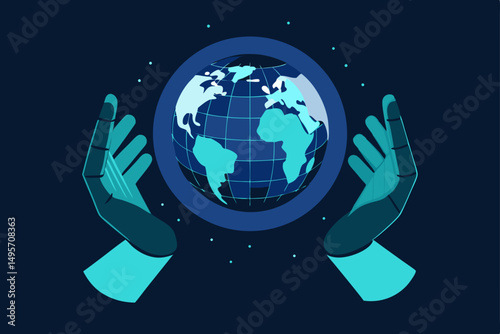 hand holding earth