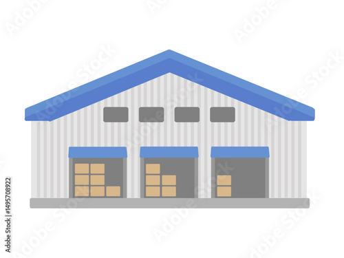 工場  倉庫  建物  イラスト