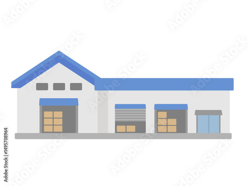 工場  倉庫  建物  イラスト