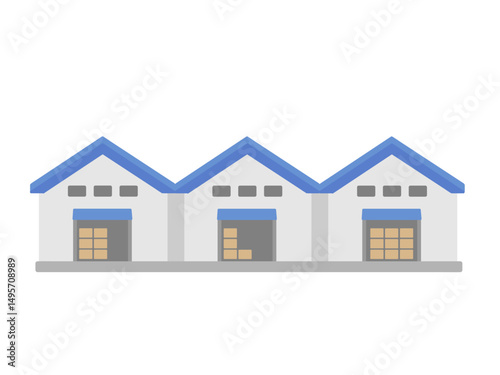 工場  倉庫  建物  イラスト