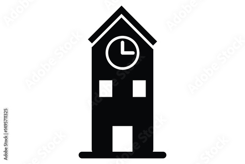 big ben clock tower vector illustration symbol.