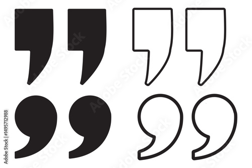 Quote icon vector illustration. Quotation mark sign and symbol