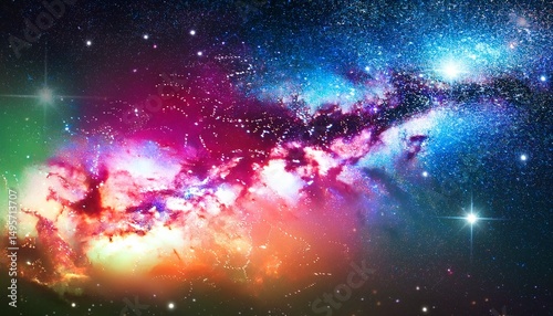 colorful stars and space background universe wallpaper generative ai