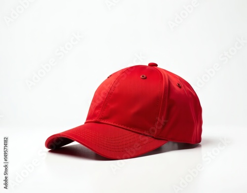 Wallpaper Mural Red Baseball Cap Isolated on White Surface and Background Torontodigital.ca