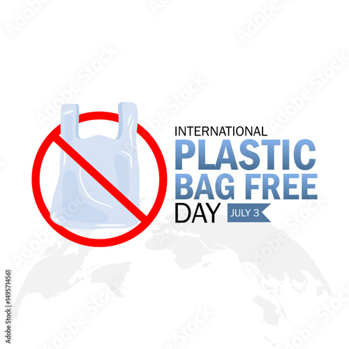 Vector graphic of International Plastic Bag Free Day for International Plastic Bag Free Day celebration.
