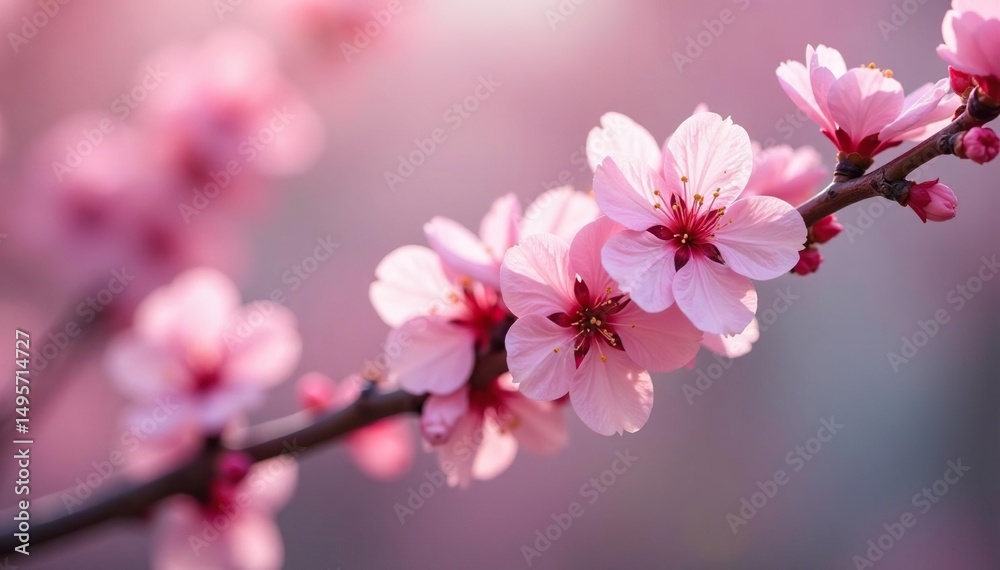 Delicate pink sakura blossoms, intricate branch details, pink, delicate Delicate pink sakura blossoms, intricate branch details, pink, delicate