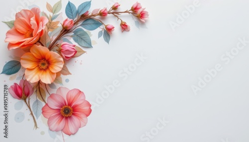 soft, floral watercolor illustration on a white background