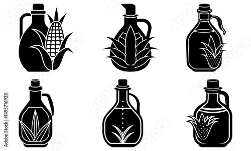 Corn Syrup silhouette vector