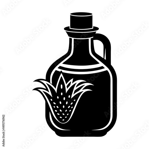 Corn Syrup silhouette vector