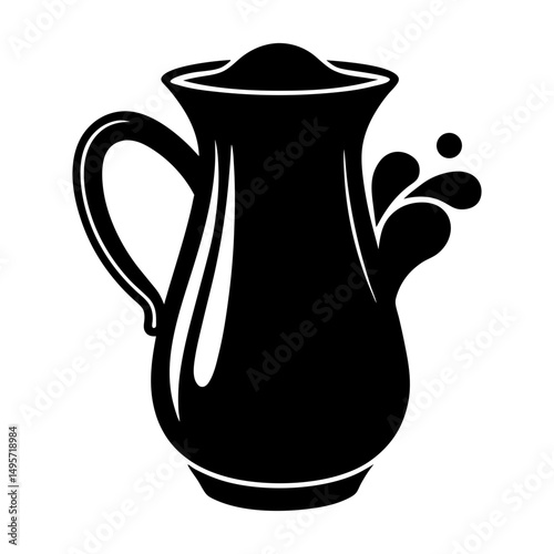Coffee Creamer silhouette vector