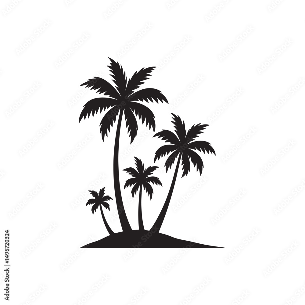 Fototapeta premium palm tree silhouette