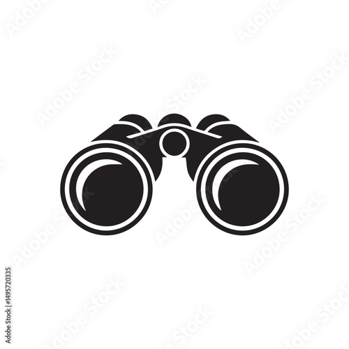 Binoculars Icon Vector Illustration Isolated on White Background

