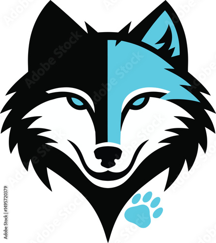 A striking illustration of a stylized wolf showcasing its fierce yet elegant features. This design is perfect for wildlife enthusiasts