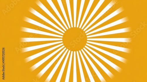 Yellow and white radiating pattern background