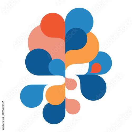 Abstract Decorative Banner Element with Colorful Fluid Liquid Shapes. vector illustration eps file.