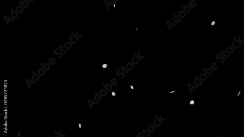 Blue Petals Falling with Abstract Digital Wave Background